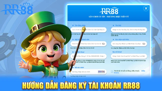Hướng dẫn đăng ký tài khoản RR88 với 5 bước đơn giản